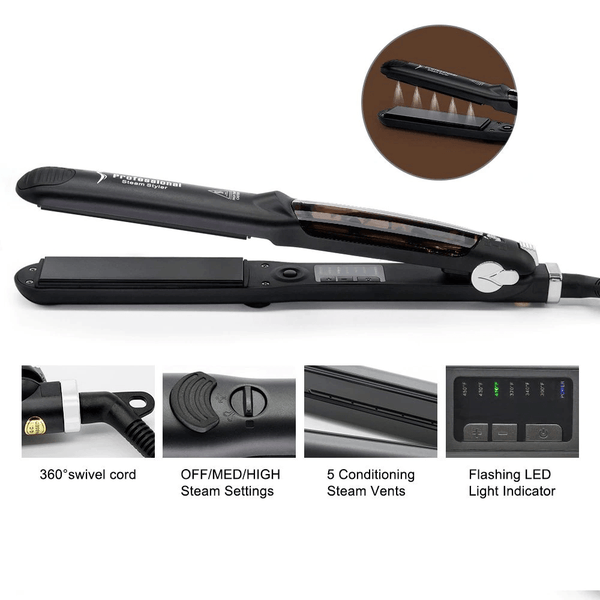 Dularf steam hair on sale straightener