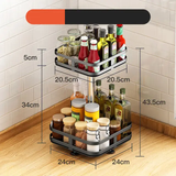 3 Layer Rotating Kitchen Rack