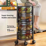 5 Layer Movable 360 Degree Rotating Cylindrical Storage Rack