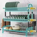 Dish Rack 3 Tiers - Stainless Steel