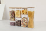 7 pcs Food Storage Container with Bamboo Lid